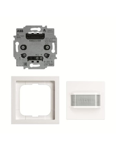 64762 UJ-84-500  ABB-flexTronics  kompletny czujnik ruchu watchdog z ramką 1x10A  future linear 84 biały studyjny