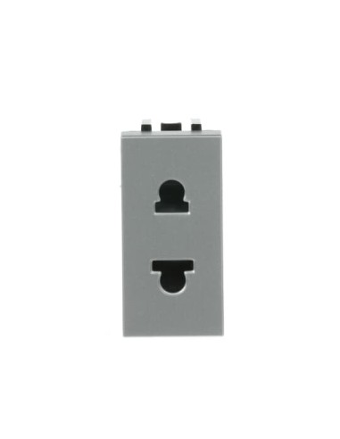 N2135PL  gniazdo euro-amer bez uziomu 1M  Zenit Silver