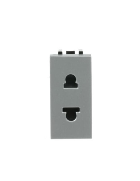 N2135PL  gniazdo euro-amer bez uziomu 1M  Zenit Silver