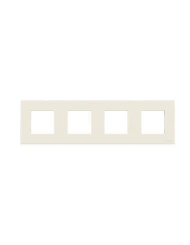 N2274.1 BL  ramka ozdobna poczwórna Zenit R Solid  White logo Niessen