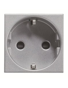 R2288 PL Gniazdo schuko - 2M - Srebrny