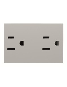 N2328 PL  gniazdo nema podwójne 3M  Zenit Silver