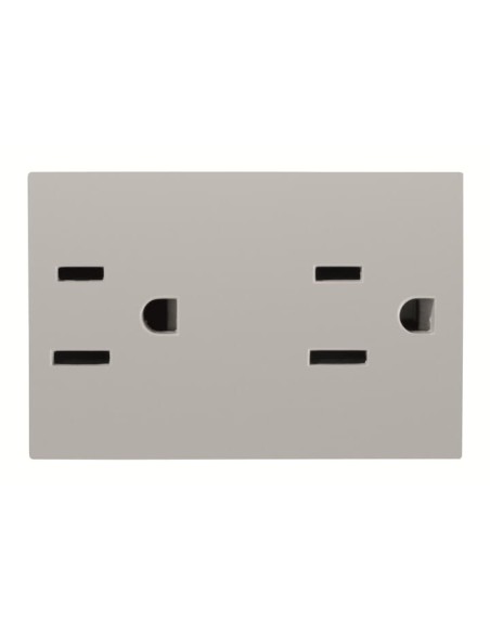 N2328 PL  gniazdo nema podwójne 3M  Zenit Silver