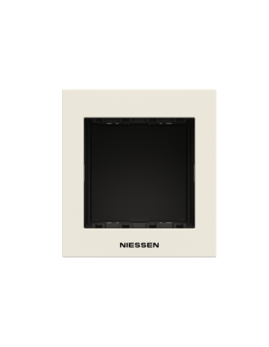 N2672 BL  puszka z ramką do wąskiej zabudowy 2M Zenit  White