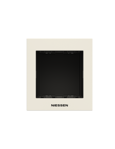 N2672 BL  puszka z ramką do wąskiej zabudowy 2M Zenit  White