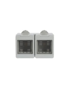 N3292 2-gang  puszka natynkowa IP55 2+2 Zenit  Gray