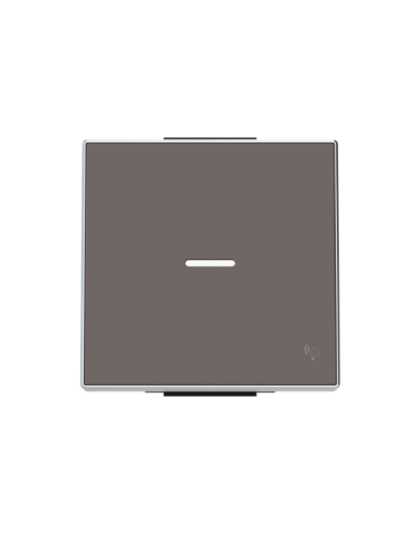 8504.3 TP^KLAWISZ Z OKIENKIEM I SYMBOLEM DZWONEK1-KROTNY Taupé