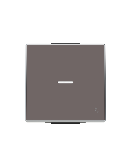 8504.3 TP^KLAWISZ Z OKIENKIEM I SYMBOLEM DZWONEK1-KROTNY Taupé