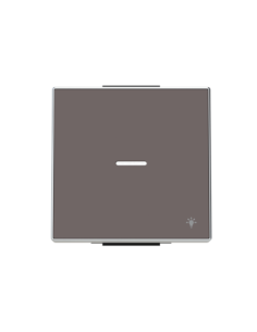 8504.4 TP^KLAWISZ Z OKIENKIEM I SYMBOLEM ŚWIATŁO1-KROTNY Taupé
