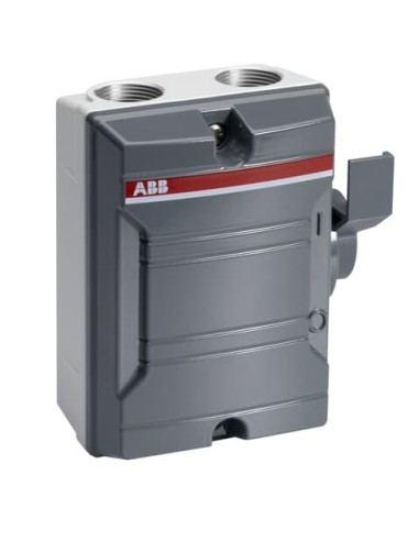 KSE325TPN Rozłącznik w obudowie aluminiowej 3-bieg 25A IP65 napęd boczny jasnoszara obudowa z ciemnoszarą pokrywą i rączką