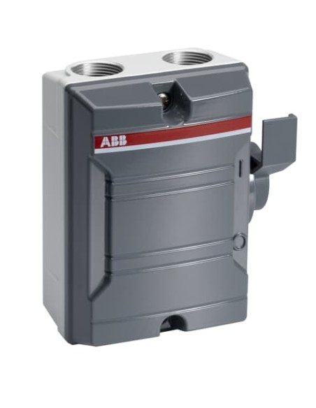 KSE425TPSN Rozłącznik w obudowie aluminiowej 4-bieg 25A IP65 napęd boczny jasnoszara obudowa z ciemnoszarą pokrywą i rączką