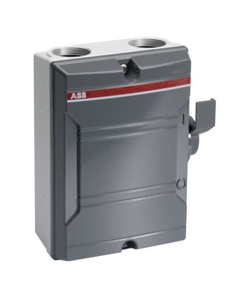 KSE240DP Rozłącznik w obudowie aluminiowej 2-bieg 40A IP65 napęd boczny jasnoszara obudowa z ciemnoszarą pokrywą i rączką