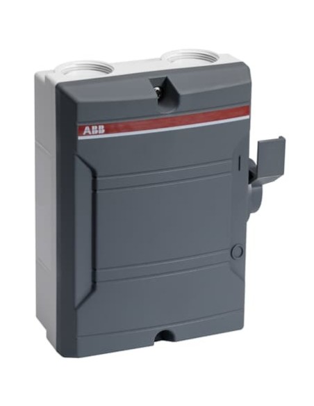 BWS325TPN Rozłącznik bezpieczeństwa w obudowie plastikowej 3-bieg 25A (AC23 11kW) IP65 napęd boczny jasnoszara obudowa z