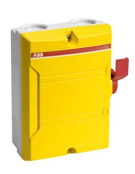 BWS325YTPN Rozłącznik bezpieczeństwa w obudowie plastikowej 3-bieg 25A (AC23 11kW) IP65 napęd boczny jasnoszara obudowa z