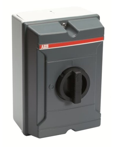 KSE363D TPN Rozłącznik w obudowie aluminiowej 3-bieg 63A IP65 napęd z przodu jasnoszara obudowa z ciemnoszarą pokrywą i rąc