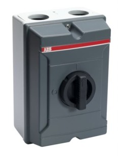 KSE3125TPN Rozłącznik w obudowie aluminiowej 3-bieg 125A IP65 napęd z przodu jasnoszara obudowa z ciemnoszarą pokrywą i rąc