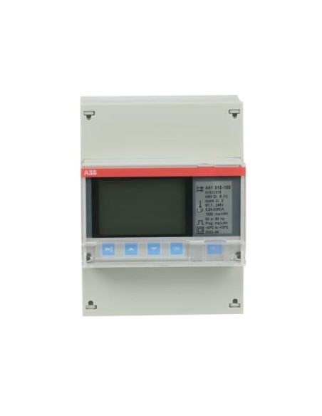 A41 312-100 licznik energii elektrycznej 1 faz bezpośr do 80A en. czynna+bierna klasa dokł B(1) wyj wej imp Modbus RS485 seria S
