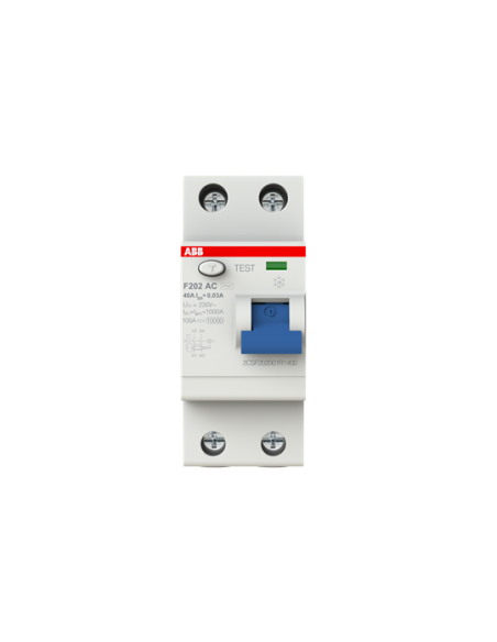 F202 AC-40 0.03 wyłącznik różnicowo-prądowy  2P  AC  40A  30mA  bezzwłoczny