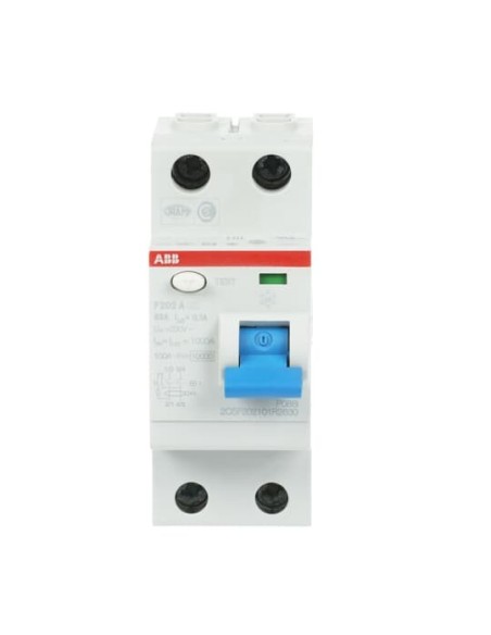 F202 A-63 0.1 wyłącznik różnicowo-prądowy  2P  A  63A  100mA  bezzwłoczny