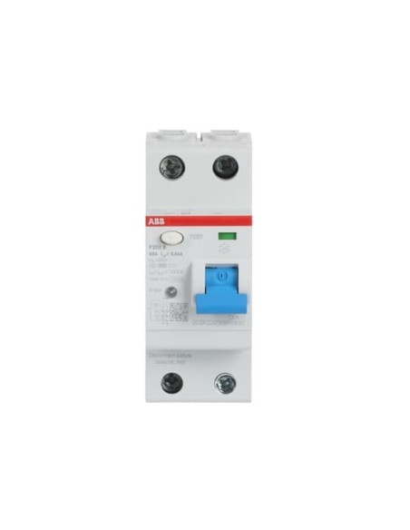 F202 B-63 0.03 wyłącznik różnicowo-prądowy  2P  B  63A  30mA  krótkozwłoczny