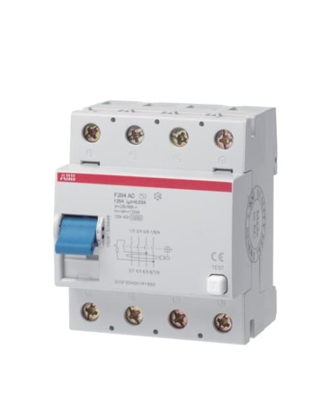 F204 AC-125 0.3 wyłącznik różnicowo-prądowy  4P  AC  125A  300mA  bezzwłoczny