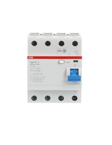 F204 AC-100 0.5 wyłącznik różnicowo-prądowy  4P  AC  100A  500mA  bezzwłoczny
