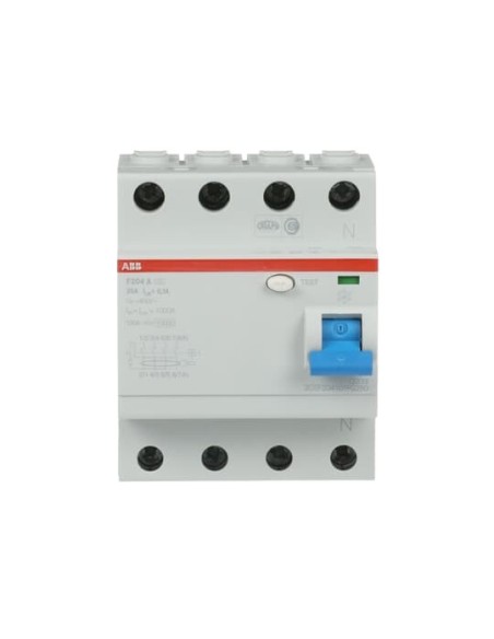 F204 A-25 0.1 wyłącznik różnicowo-prądowy  4P  A  25A  100mA  bezzwłoczny