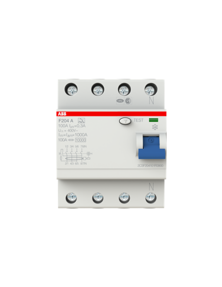 F204 A-100 0.3 wyłącznik różnicowo-prądowy  4P  A  100A  300mA  bezzwłoczny