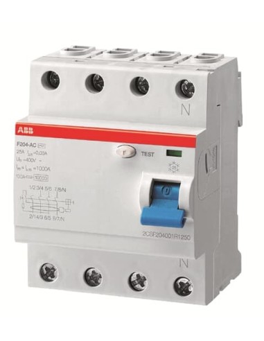 F204 A-125 0.03 AP-R wyłącznik różnicowo-prądowy  4P  A  125A  30mA  krótkozwłoczny