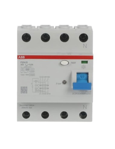 F204 B-25 0.3 wyłącznik różnicowo-prądowy  4P  B  25A  300mA  krótkozwłoczny