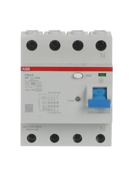 F204 B-25 0.3 wyłącznik różnicowo-prądowy  4P  B  25A  300mA  krótkozwłoczny