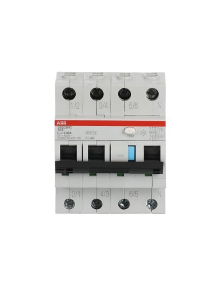 DS203NC B16 AC30 wyłącznik różnicowo-nadprądowy  3P+N  char. B  16A  6kA  30mA  AC  bezzwłoczny