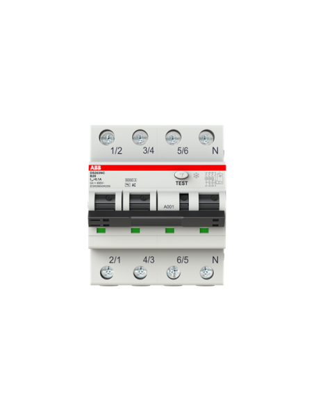 DS203NC B20 AC100 wyłącznik różnicowo-nadprądowy  3P+N  char. B  20A  6kA  100mA  AC  bezzwłoczny