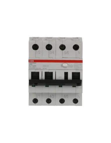 DS203NC B25 A30 wyłącznik różnicowo-nadprądowy  3P+N  char. B  25A  6kA  30mA  A  bezzwłoczny