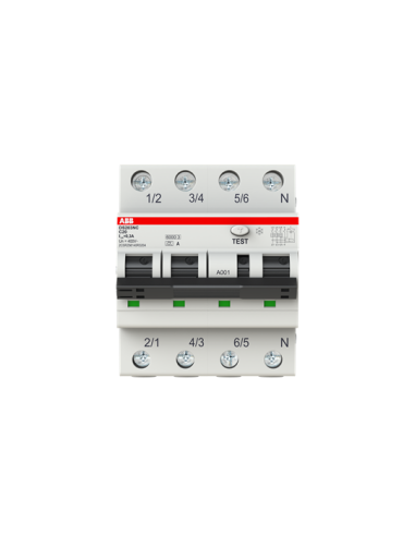 DS203NC C20 A300 wyłącznik różnicowo-nadprądowy  3P+N  char. C  20A  6kA  300mA  A  bezzwłoczny
