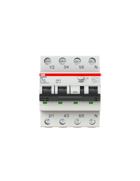 DS203NC C32 A300 wyłącznik różnicowo-nadprądowy  3P+N  char. C  32A  6kA  300mA  A  bezzwłoczny