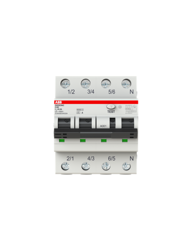 DS203NC C20 A S300 wyłącznik różnicowo-nadprądowy  3P+N  char. C  20A  6kA  300mA  A  selektywny