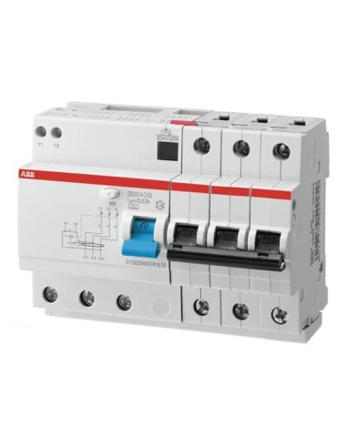 DS203 M AC-C25 0.03 wyłącznik różnicowo-nadprądowy  3P  char. C  25A  10kA  30mA  AC  bezzwłoczny