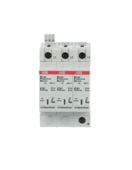 OVR T2 3L 40-440 P TS QS ogranicznik przepięć  T2  3+0  440V  In- 20kA  TN-C IT  + styk
