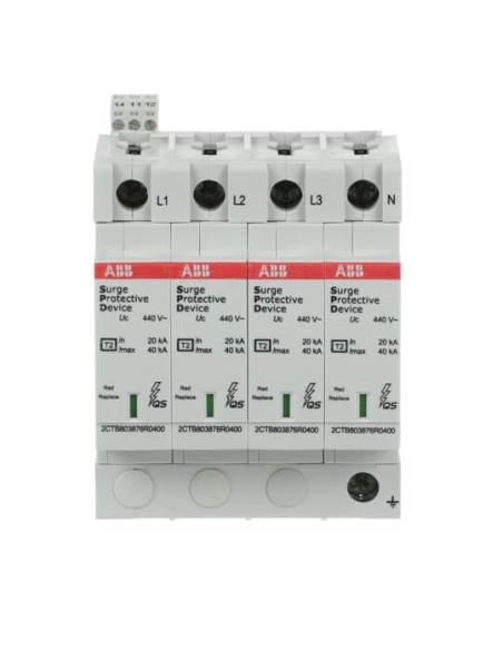 OVR T2 4L 40-440 P TS QS ogranicznik przepięć  T2  4+0  440V  In- 20kA  TN-S IT  + styk