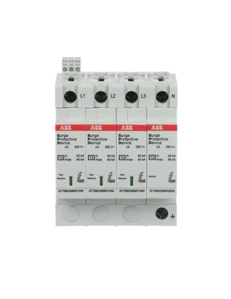 OVR T2 3N 40-350 P TS QS ogranicznik przepięć  T2  3+1  350V  In- 20kA  TN-S   TT  + styk