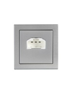 AKK683  kompletne gniazdo ścienne z portem DCL future linear srebrne