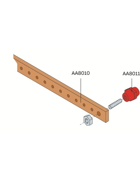 AA8011 wsporniki do szyn CU do obudów typu SR (5szt.)