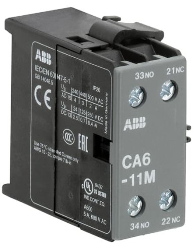 Styk pomocniczy CA6-11M 1NO 1NC