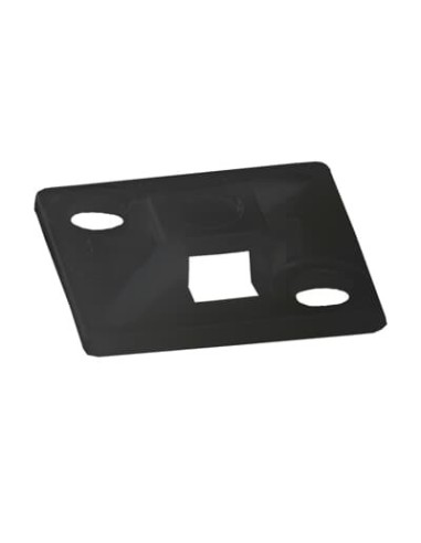 Uchwyt.Opaski 4-przelot.przylepny  TC050x050AX 12,72x4,5 Opaski do:3mm [K].Czarny UV
