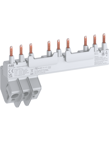 Szyna PS1-3-1-65K3 fazowa zbiorcza 3xMS132-K+1 boczny styk pomocniczy65A