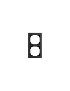 1722-4025 | ramka 2-krotna | art linear czarne szkło ryflowane