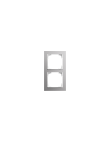 1722-4073 | ramka 2-krotna | art linear srebrne aluminium