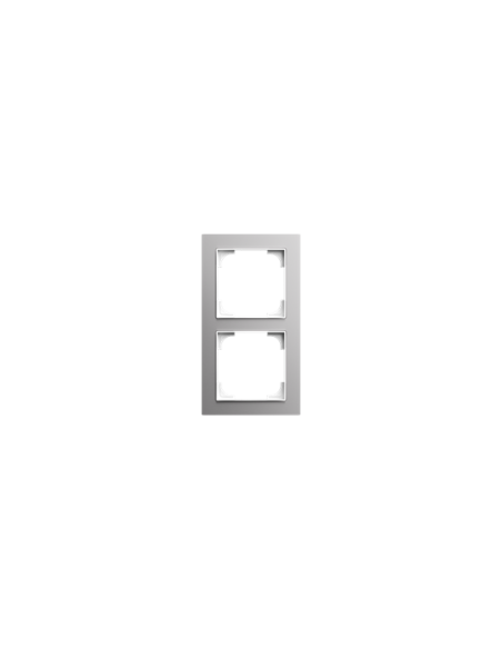1722-4073 | ramka 2-krotna | art linear srebrne aluminium