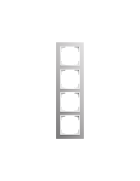 1724-4073 | ramka 4-krotna | art linear srebrne aluminium